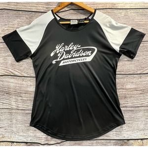 Harley Davidson Motorcycle Black Womens Shirt Size XL